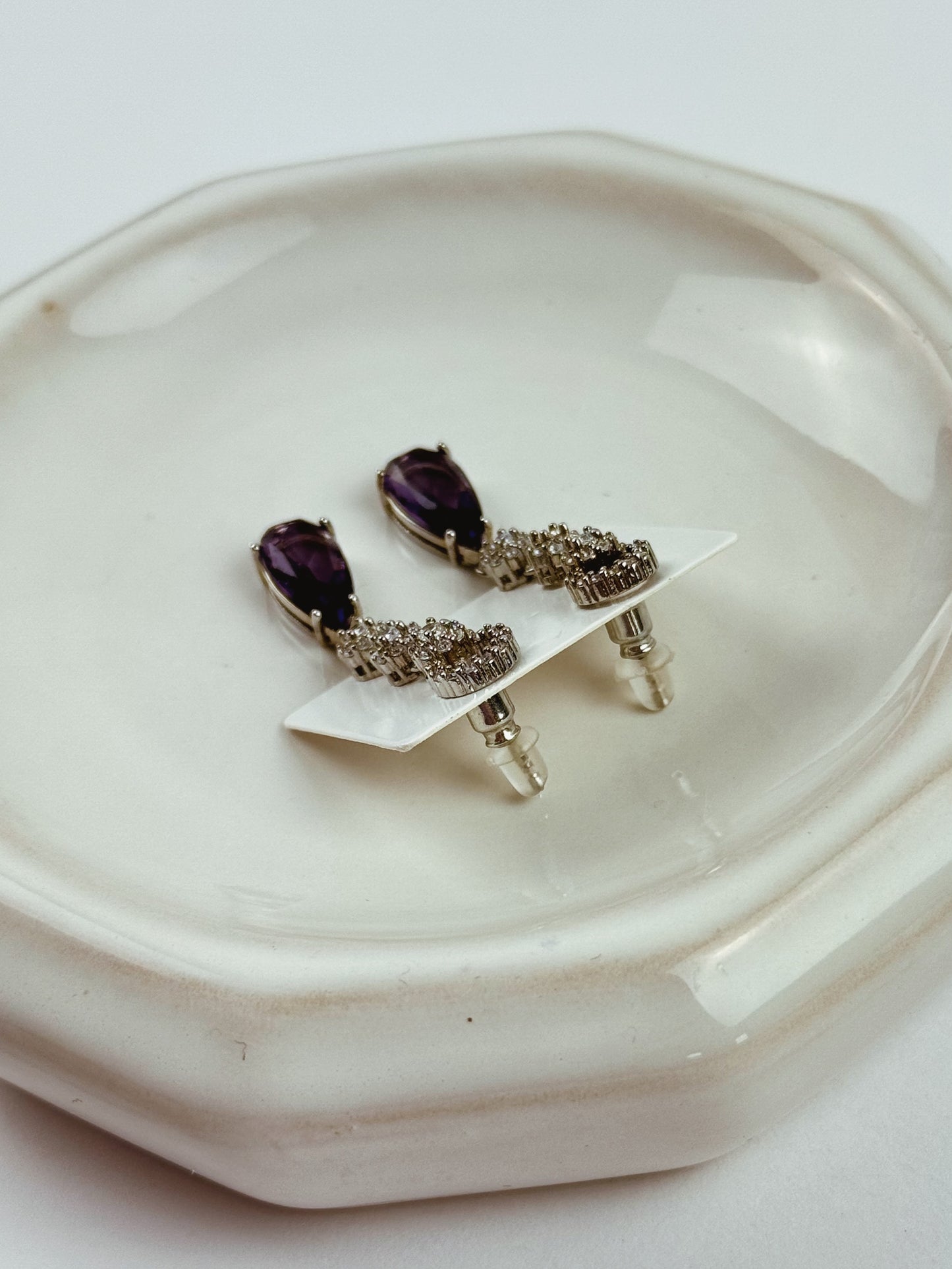 Purple Gem Earrings