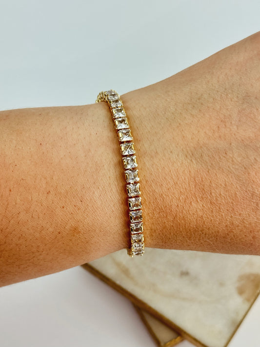 Golden Tennis Bracelet