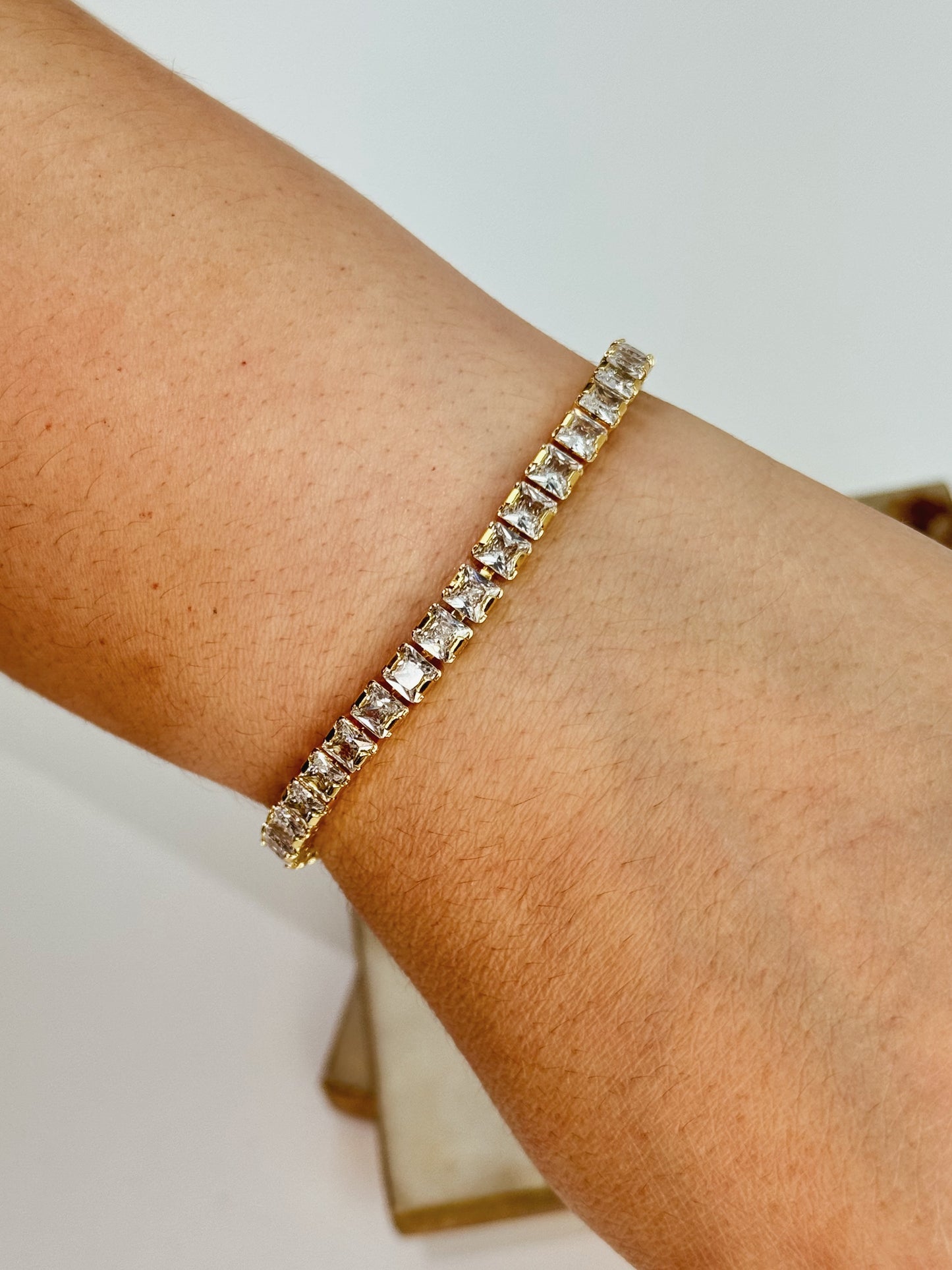 Golden Tennis Bracelet