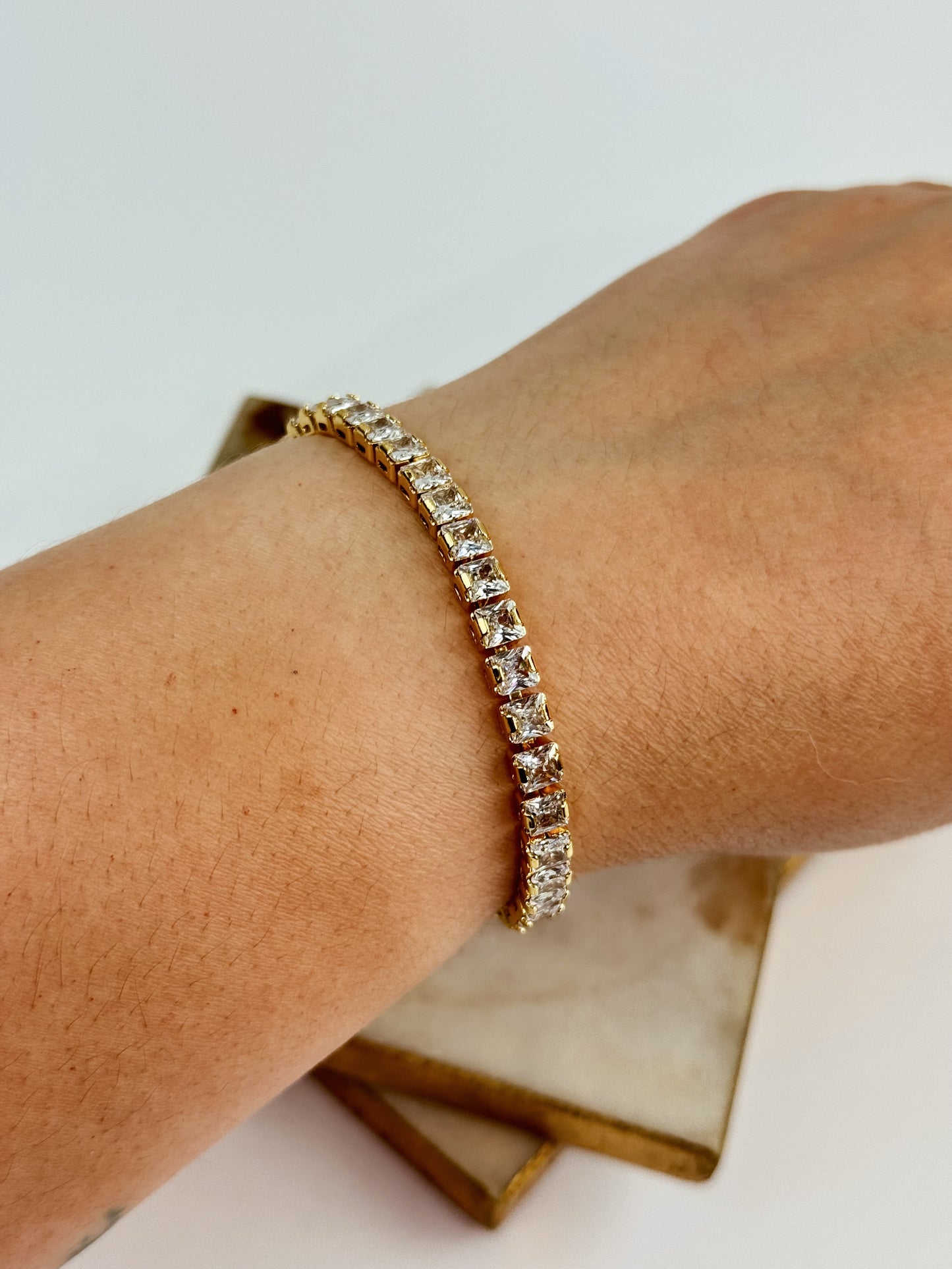 Golden Tennis Bracelet
