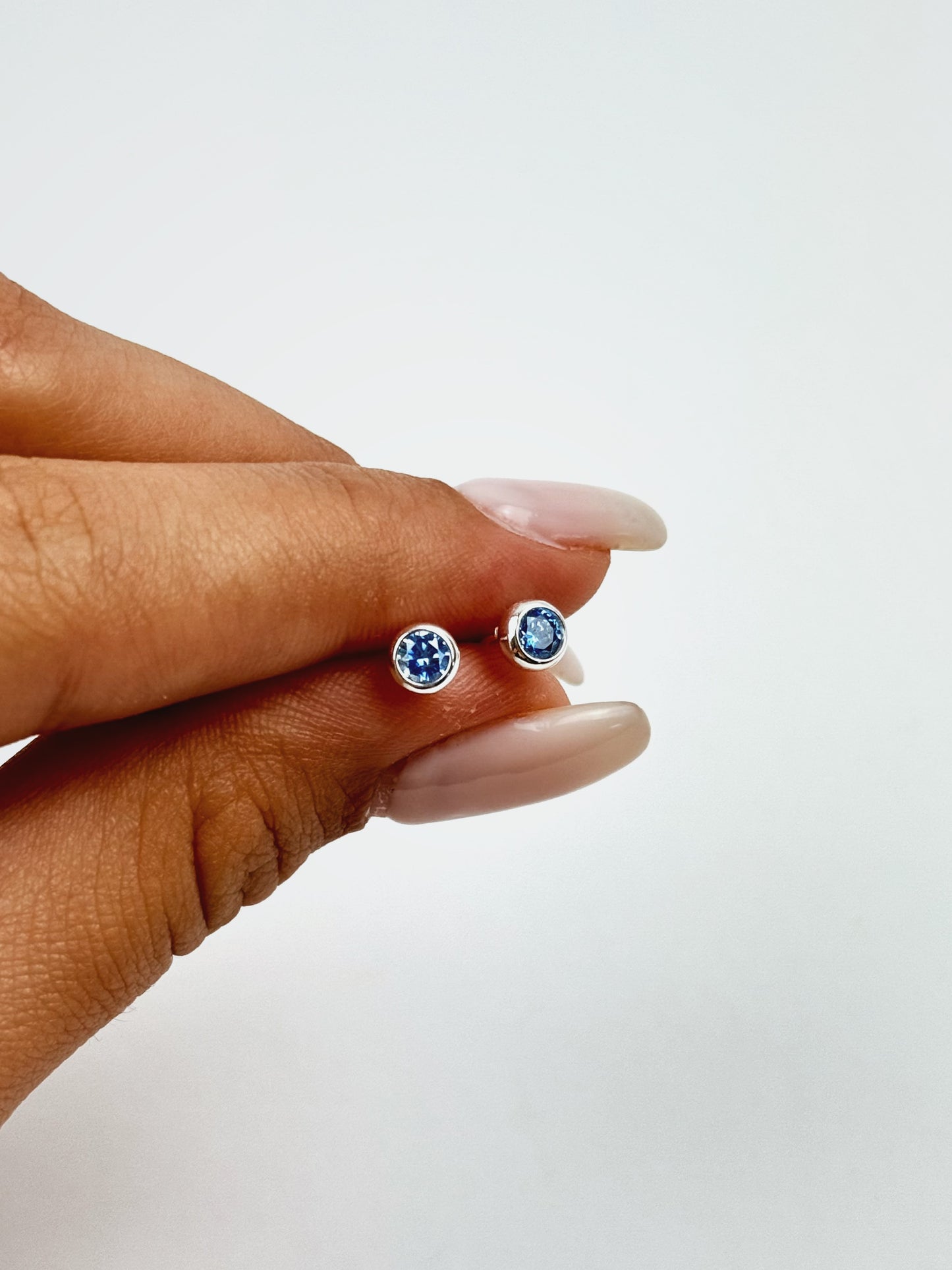 Blue Spark Stud Earrings