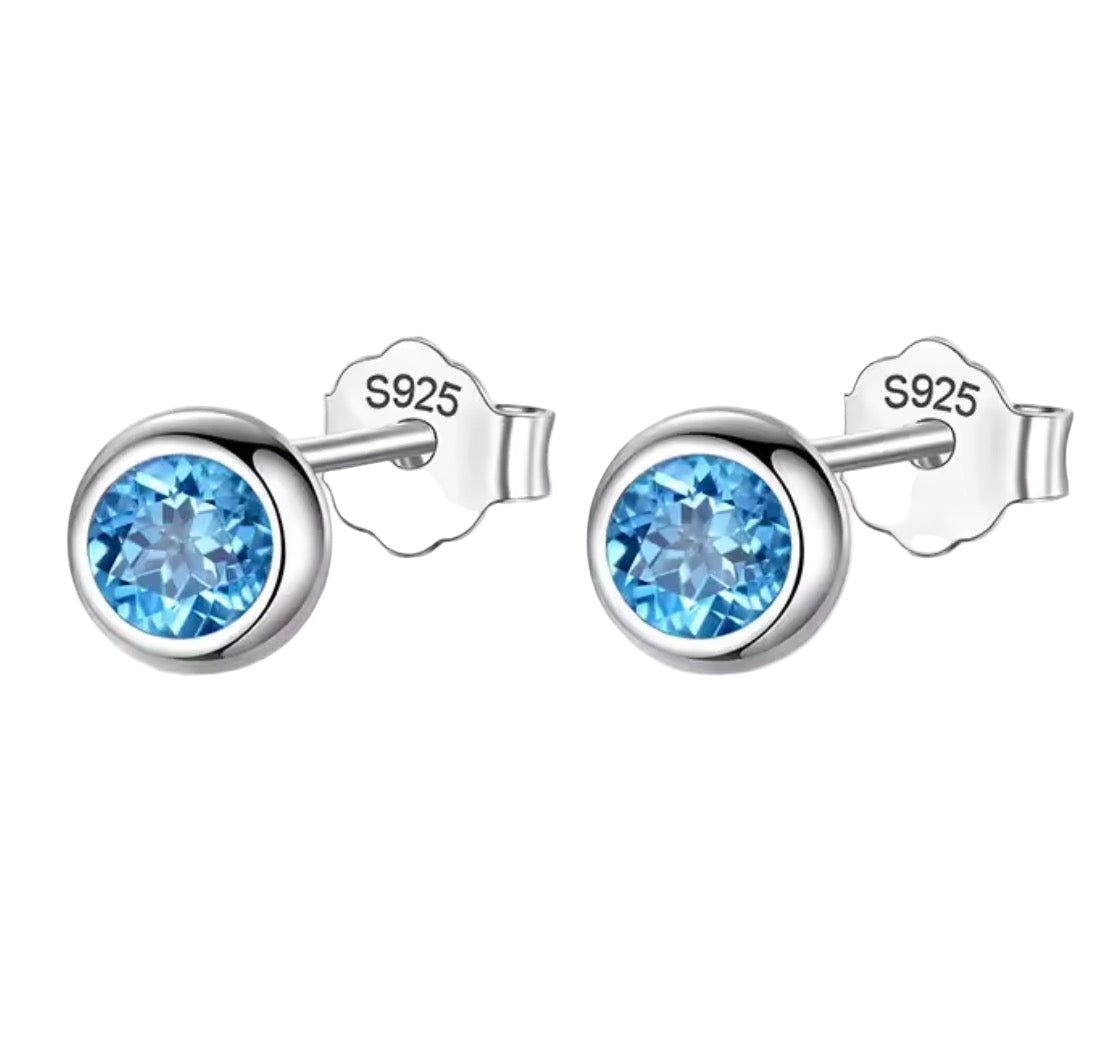 Blue Spark Stud Earrings